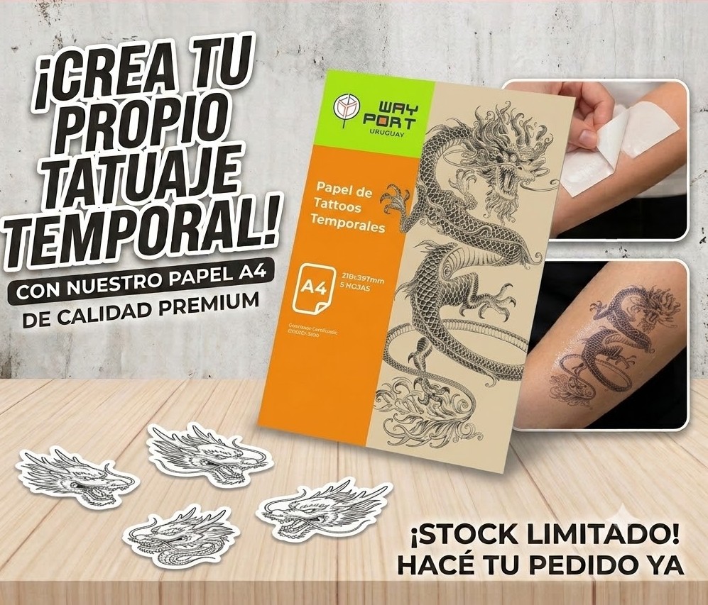 Papel para Tatuajes temporales